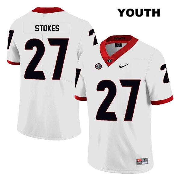 Georgia Bulldogs Youth Eric Stokes #27 NCAA Legend Authentic White Nike Stitched College Football Jersey XHD1056OZ